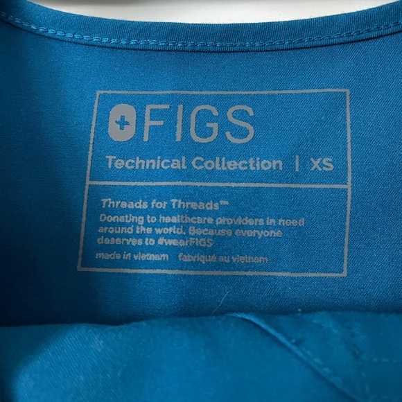 Figs XS Caribbean Blue Scrub Set - Picture 3 of 8